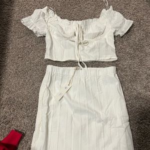 White skirt 2 piece